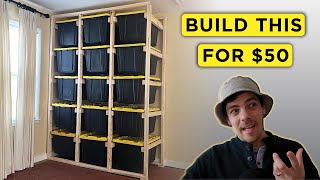 Easy DIY Tote Storage Rack  Build for under 50 [upl. by Nirol]