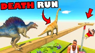 FALLING BRIDGE DEATH RUN vs SHINCHAN and CHOP ARMY in ANIMAL REVOLT BATTLE SIMULATOR [upl. by Pandich]