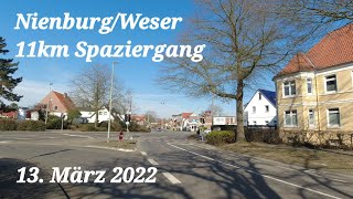 NienburgWeser 11km Spaziergang 🌞 13März 2022 [upl. by Karlene]