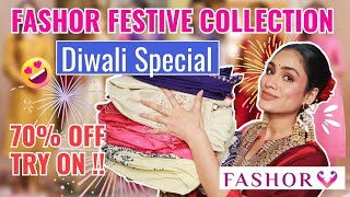 Huge Fashor Festive kurta set haul  Diwali outfitAnarkali suitChikankari kurta set Myntra haul [upl. by Horten]