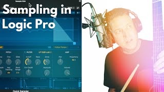 Quick Sampler Logic Pro  Turning an acoustic guitar into a drum kit [upl. by Roth]