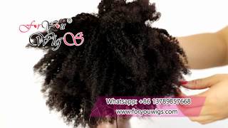 100 human hair ponytail afro kinky curly ponytail hair extensionsdrawstring ponytail human hair [upl. by Latoniah]