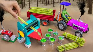 Diy tractor Sugarcane Juice Machine mini  Top most creative Diy mini tractor videos of agriculture [upl. by Werna]