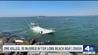 1 dead 10 injured after boat crash at Long Beach jetty [upl. by Lupita]