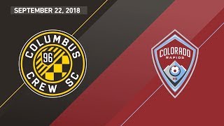 HIGHLIGHTS Columbus Crew SC vs Colorado Rapids  September 22 2018 [upl. by Eelydnarb]