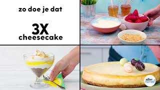 Cheesecake recept 3x cheesecake maken  Allerhande [upl. by Moyer689]