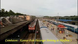 Simultaneous Arrival at Shoranur Junction  Aerial View [upl. by Atiuqehs]