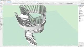 Archicad 21 Wendeltreppe GDL Archicad Geländer verwenden [upl. by Ham]