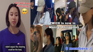 TWICE is now in Manila Philippines Get well soon Chaeyoung [upl. by Toni]