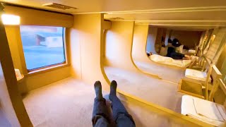 🇯🇵Solo Travel on Japans Amazing Cheapest Sleeper Train Tokyo→Takamatsu  Sunrise Express [upl. by Fanning]