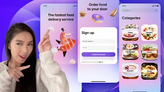 Design a simple UI from scratch for a Food App in Figma  For beginners [upl. by Niwrud]