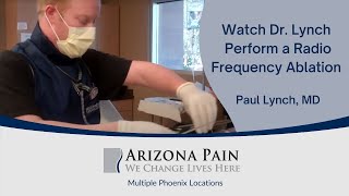 Watch Dr Lynch Perform a Radio Frequency Ablation  Live [upl. by Ardine]