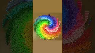 🌈 The Amazing Rainbow Spiral 🌈 15000 dominoes [upl. by Bautram]