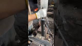 Thermal installation process of steel knife wood handle [upl. by Gordan458]