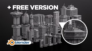 Making Concrete Brutalism Buildings in Blender  Part 6  Free Assets🎁 [upl. by Gareth]