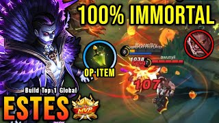 MVP Plays Estes New OP Build 100 IMMORTAL  Build Top 1 Global Estes  MLBB [upl. by Vesta]