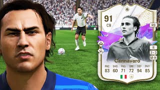 91 FUTURE STARS ICON FABIO CANNAVARO SBC PLAYER REVIEW  EA FC 24 ULTIMATE TEAM [upl. by Ailin240]