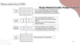 Mass Selection  Breeding Methods in Cross Pollinated Crop  Plant Breeding  KU Bsc Agriculture [upl. by Charles978]