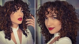 AVOIR DE JOLIES BOUCLES AVEC  DE VOLUME CHEVEUX COURTSMI LONGS  CURLY HAIR ROUTINE [upl. by Bosson79]