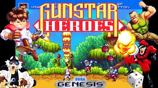 Gunstar Heroes  Sega Genesis  Mega Drive    FULL GAME   Longplay  Playthrough [upl. by Alil792]