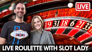 🔴⚫️ LIVE Roulette with Slot Lady 👫 Plaza in DT Vegas [upl. by Haimes]