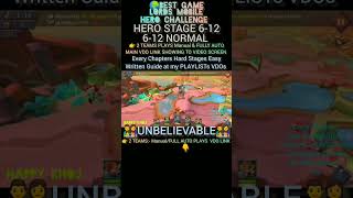 Lords mobile Hero stage 612 Normal👉2 TeamsManualamp Full AUTOconnect for 👍Your BEST🤺🦖 [upl. by Ulphiah339]