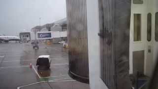 Manchester Airport Gate 206 Airbridge Detach [upl. by Aynam825]