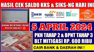 CEK SALDO BPNT PKH TAHAP 2 amp BLT MITIGASI HARI INI 5 APRIL 2024 CAIR DAERAH INI [upl. by Huldah128]