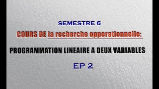 Cours de la recherche opérationnelle S6EP2darija [upl. by Cirdes]