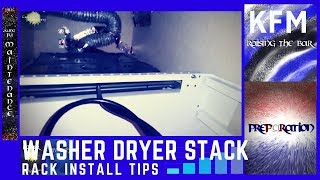 Washer Dryer On Stack Rack Install Few Quick Tips For Really Crazy Tight Fit GE [upl. by Karol]