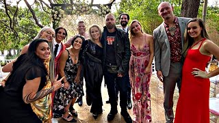 Wrestlers at Carmella amp Corey Graves Wedding  WWE wwebest wedding [upl. by Adnovaj]