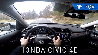 Honda Civic 4d 15 VTEC Turbo 182 KM Elegance 2018  POV Drive  Project Automotive [upl. by Seamus]