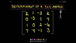 Determinant of 4x4 Matrix [upl. by Ansev]