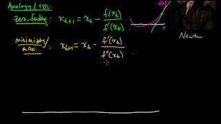 ML 151 Newtons method for optimization  intuition [upl. by Enalb158]