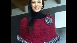 MAGLIA TUTORIAL COME FARE UN PONCHO AI FERRI SEMPLICE E VELOCE 4 di 4 [upl. by Spieler]