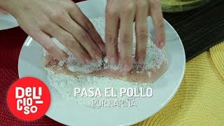 Milanesa de pollo empanizada  Delicioso Mundialista [upl. by Rillings]