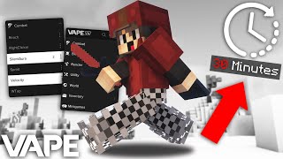 30 MINUTES OF CHEATING ON HYPIXEL WITH MAIN ACCOUNT  VAPE V4 Hypixel Bedwars [upl. by Brenton305]