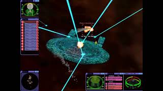 Temporal Galaxy vs Phase II Constitution Fleet  Remastered v12  Star Trek Bridge Commander [upl. by Elleret]