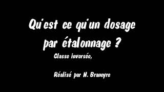 Quest ce quun dosage par étalonnage classe inversée Terminale spécialité [upl. by Adnalay]