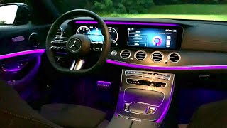 New Mercedes ECLASS 2021 Facelift  Crazy AMBIENT LIGHTS demonstration AMG Line interior [upl. by Asabi]