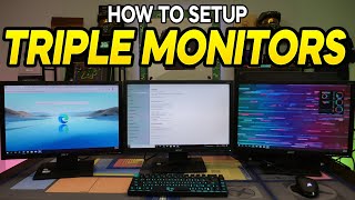 How To Setup Triple Monitors in 2023  Multiple StepByStep [upl. by Ghiselin]