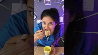 First Time Trying Maggi Cuppa Noodles 😋 shorts viral maggi [upl. by Eilahtan]