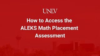 How to Access the ALEKS Math Placement Assessment [upl. by Ycul264]