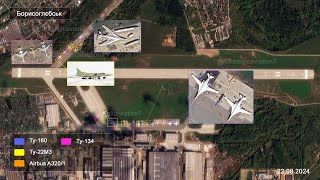 Satellite Imagery of 4 Russian Air Bases 3 Tu160 Bombers Being Repaired amp Vulnerable to Attack [upl. by Htinnek]