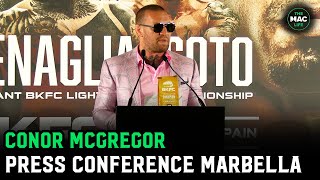 Conor McGregor Press Conference Im not just watching Im a PlayerManager in BKFC [upl. by Stichter]