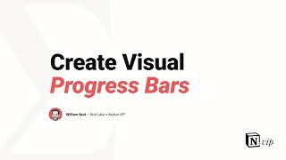 Create Visual Progress Bars in Notion [upl. by Ahsillek]