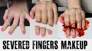 Severed Fingers Makeup Tutorial  Freakmo [upl. by Arracot828]