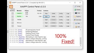 Xampp Mysql Error Fix 100 Worked [upl. by Llekram]