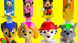 Paw Patrol Bath Time Surprises and Goes to Sleep LEARN Colors [upl. by Ahsiema104]