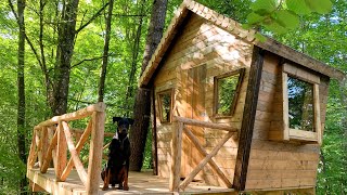 The Untold Story of a Man Building a Wooden House Alone [upl. by Weigle174]